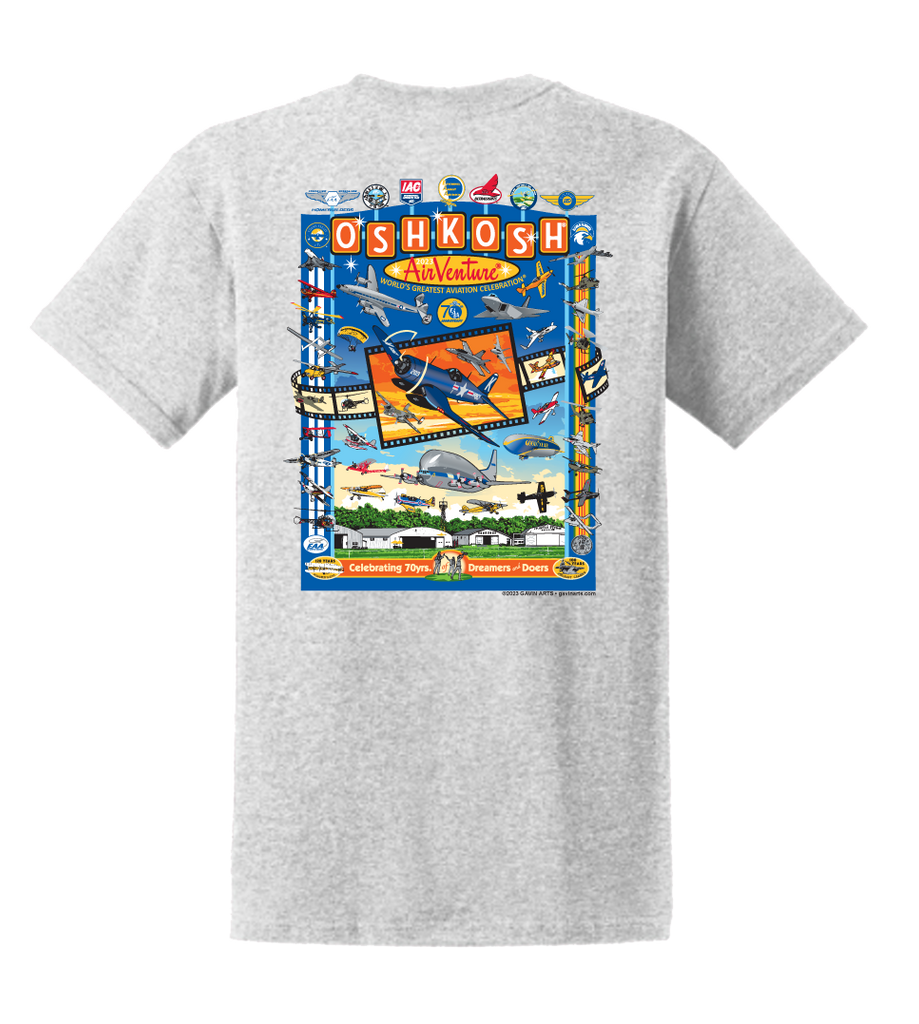 OshKosh 他色々アンティークパンフレットセット 2023 EAA Oshkosh AirVenture Main Event T-shirt – GAVIN ARTS