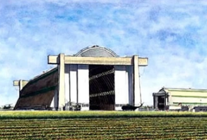 MCAS Tustin Blimp Hangars LTA  Ink & Watercolor Note Cards