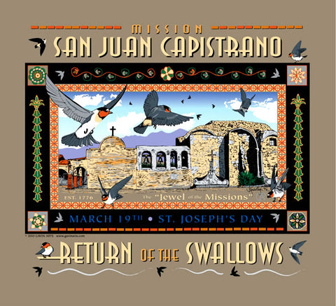 San Juan Capistrano Swallows Day Design 14 T-Shirts and Sweatshirts