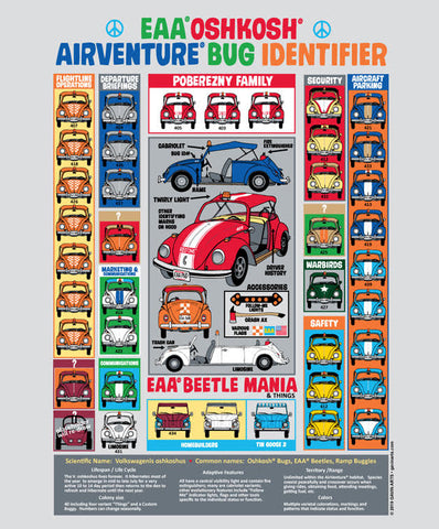 EAA Oshkosh AirVenture Bug Identifier Pocket T-shirt