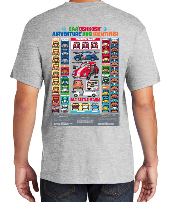 EAA Oshkosh AirVenture Bug Identifier Pocket T-shirt – GAVIN ARTS