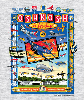 2023 EAA Oshkosh AirVenture Main Event T-shirt