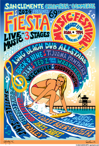 San Clemente Fiesta Music Festival 2024 T-shirts