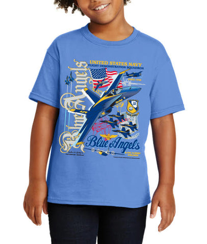 Blue Angels - United States Navy Flight Demonstration Squadron T-Shirt for Youth