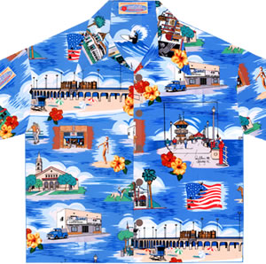 Huntington Beach Surf City Hawaiian™ Shirts, Sarongs & Fabric