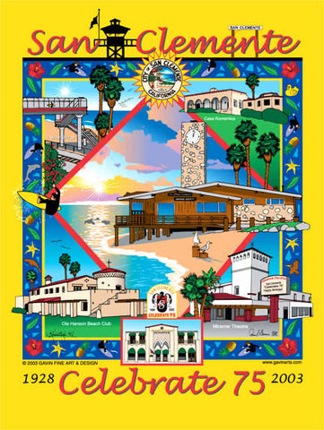 Celebrate 75: San Clemente's 75th Anniversary Poster