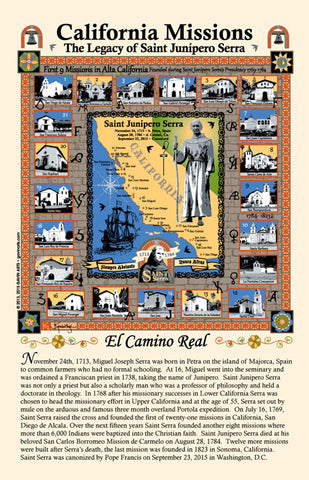 California Missions/Saint Junipero Serra Poster