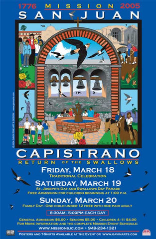 San Juan Capistrano Swallows Day 2005 Poster